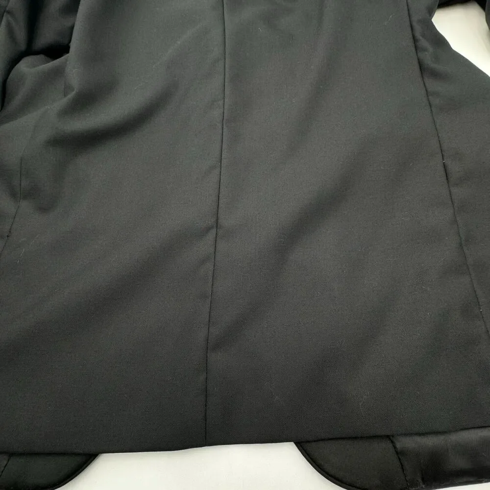 ALFANI Men's 44R Vintage Black Wool Blazer Suit Jacket Sport Coat Career Wedding